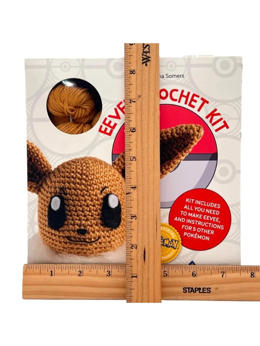 Pokemon Eevee Crochet Plushie Kit Sabrina Somers 2024 New in Box Ages 8+